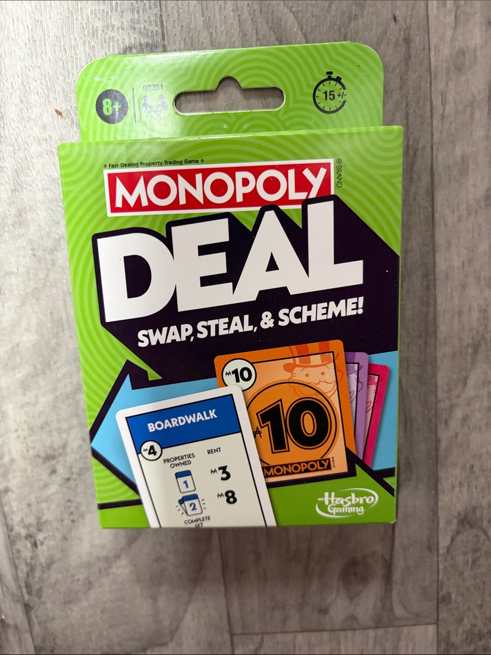 Monopoly deal card game